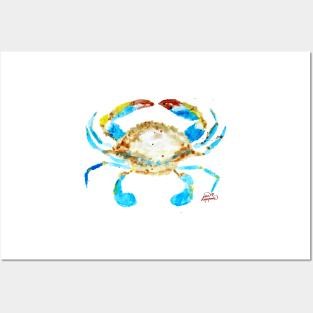 Blue Crab without splats by Jan Marvin Posters and Art
